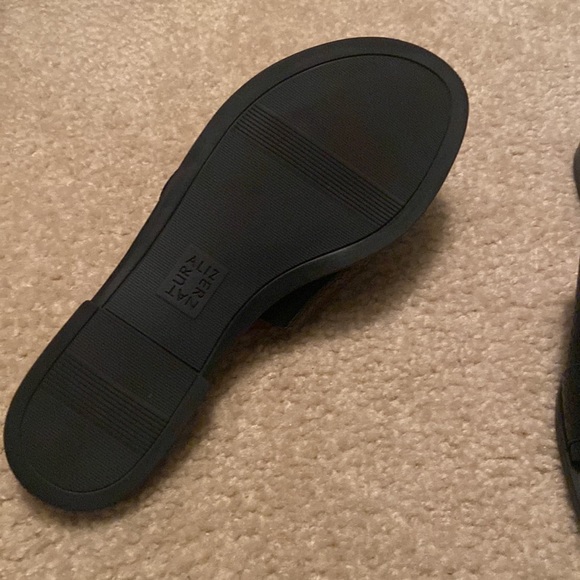 NATURALIZER Women’s Faryn Leather Embossed Slide Sandals Black Size 9 - Picture 6 of 13